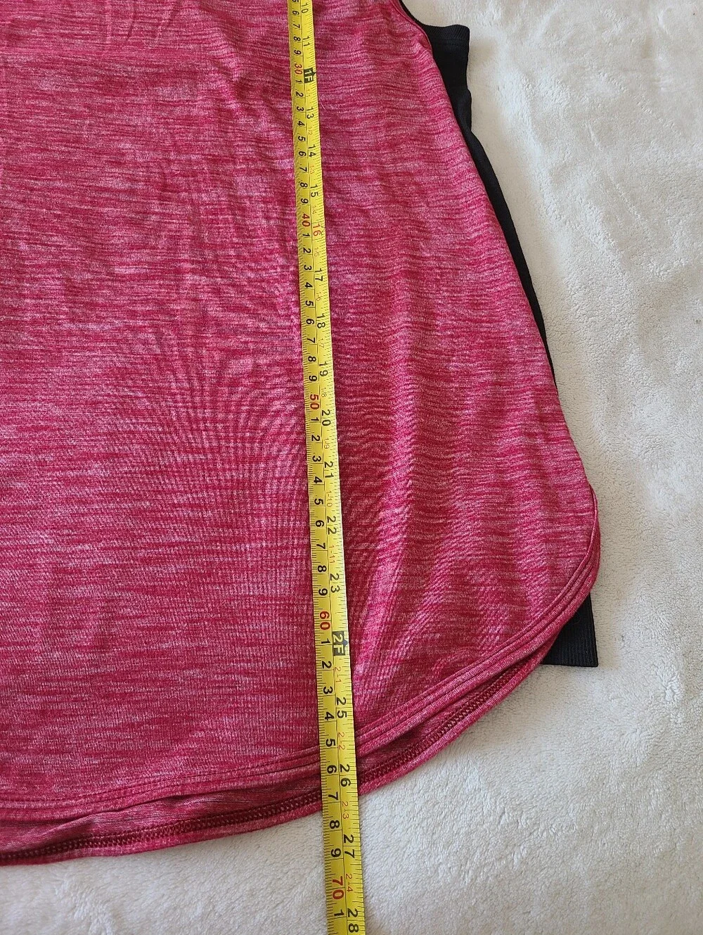 2 lululemon athletica Red Heather & Black Racerback Tank Size S